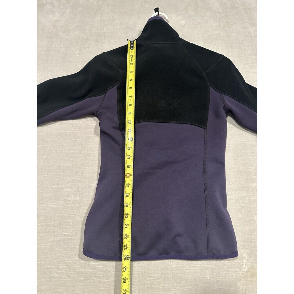 Patagonia Women's Piton Hybrid Fleece Polartec Full Zip Jacket Black Purple XS‎ - Picture 6 of 8